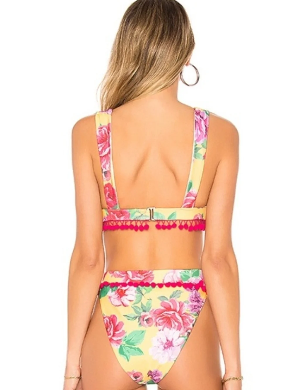 Lovers and Friends Fiesta Bikini Top and Bottom sz Large Festive Floral - Picture 2 of 8